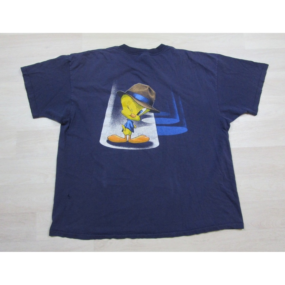 Vintage 90s Looney Tunes Tweety Bird T Shirt (XXL) Cartoon Embroidered USA
